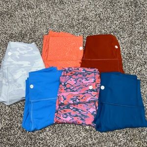 5 lululemon wonder train leggings size 4 and wonder under size 2 all barely worn